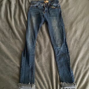 Dark Wash Cuffed Jeans Size 5